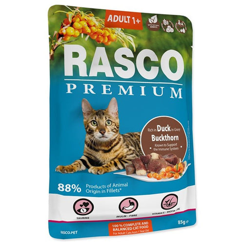 RASCO Premium Adult, fileti u sosu s pacetinom i pasjim trnom, 85g