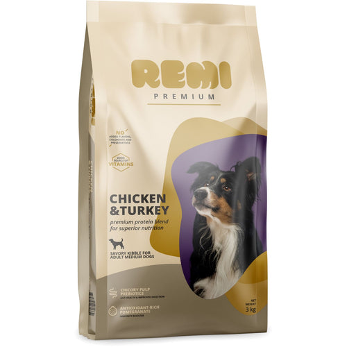 REMI Premium Medium breed, s piletinom i curetinom, 3kg