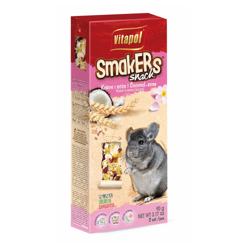 VITAPOL Smakers Stapici za cincile Kokos/Ruzine latice 2kom, 90g