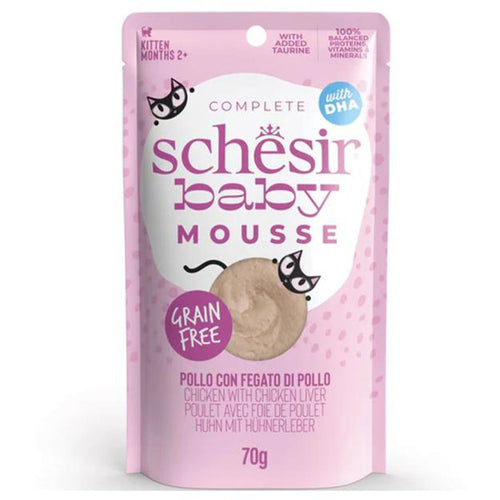 SCHESIR Baby Mousse za macice KITTEN s piletinom, 70g