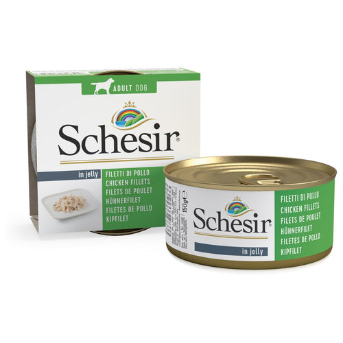 SCHESIR Konzerva za pse s pilecim filetima, u zeleu 150g