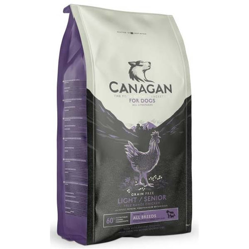 CANAGAN Light/Senior, piletina iz slobodnog uzgoja, za pse, bez zitarica