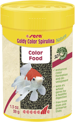 SERA Goldy Color Spirulina Nature hrana za zlatne ribice za boju