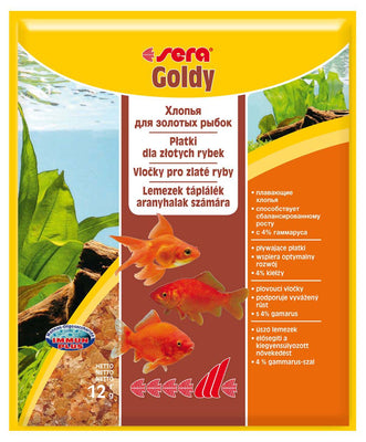 SERA Goldy hrana za zlatne ribice sa spirulinom u listicima, kesica 12g