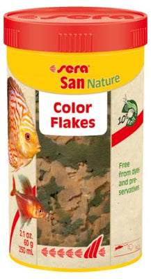 SERA San Nature Color Flakes hrana za ukrasne ribice za boju u listicima