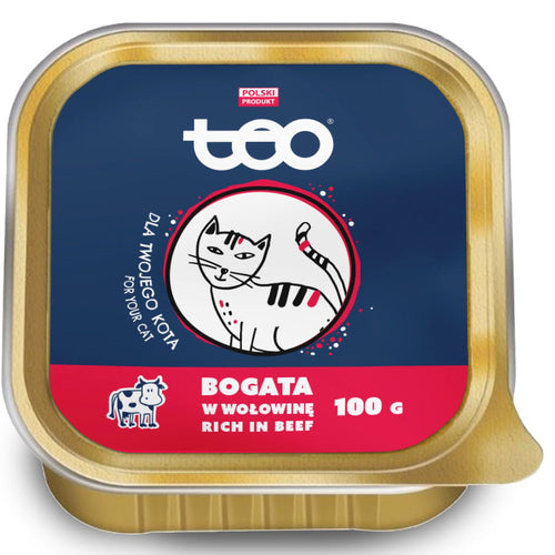 TEO Pasteta za macke s govedinom, 100g