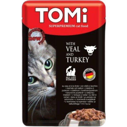 TOMI Kesica za macke Adult Teletina i Curetina u sosu 100g