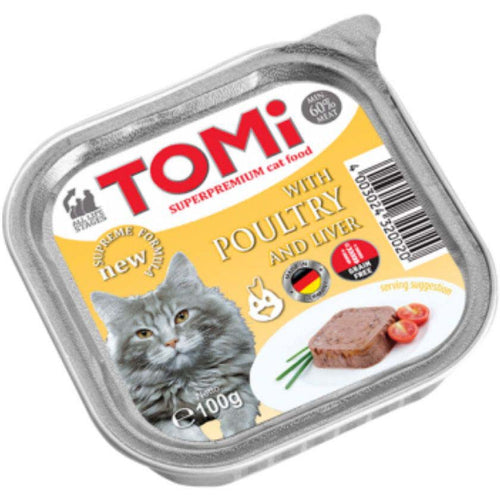TOMI Pasteta za macke Adult Zivina i Dzigerica, bez zitarica 100g