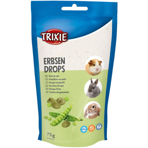 TRIXIE Poslastica za glodare Mini Drops, Grasak, 75g