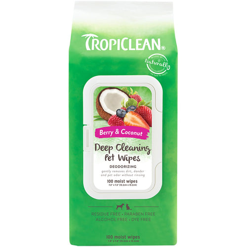 TROPICLEAN Maramice za higijenu pasa i macaka Berry&Coconut, 100kom