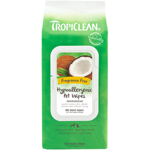 TROPICLEAN Maramice za higijenu pasa i macaka Hypo-Allergenic, 100kom