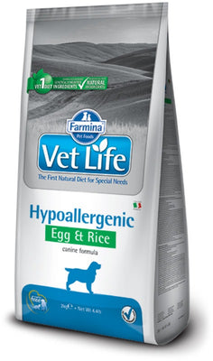 VET LIFE Canine Hypoallergenic Egg&Rice, kod alergija na hranu