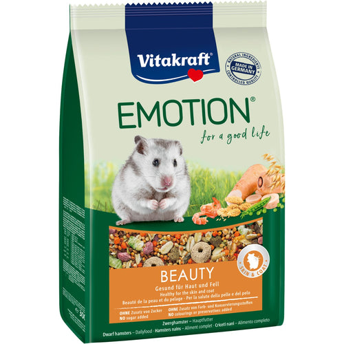 VITAKRAFT Emotion Beauty hrana za patuljastog hrcka, s algama za krzno, 300g