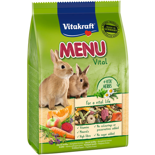VITAKRAFT Menu potpuna hrana za patuljaste kunice, mesavina voca i povrca,500g