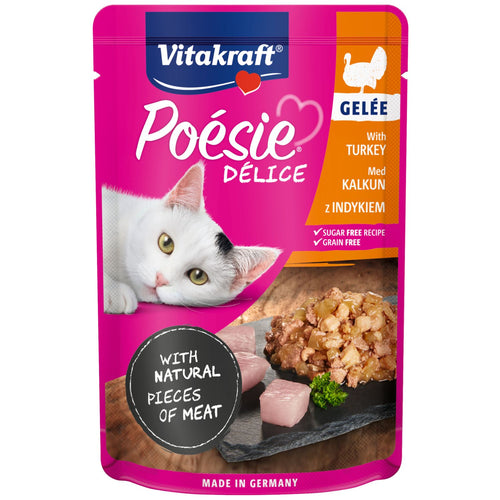 VITAKRAFT Poesie Delice, curetina u ukusnom zeleu, za macke, 85g