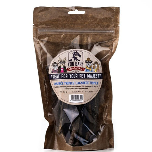 Von BARF Lambs Tripes, zvakalica za pse, od jagnjecih skembica, 80g