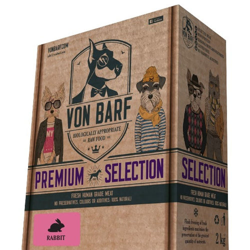 Von BARF Premium Selection, zecetina, sirova zamrznuta hrana za pse, 8x250g