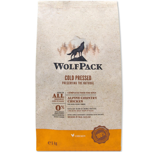WOLFPACK Alpine Country piletina, hladno presovana hrana za pse, 5kg
