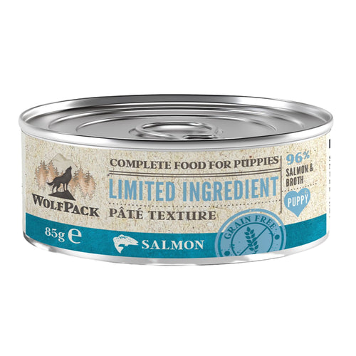WOLFPACK Limited ingredient, PUPPY losos, 85g