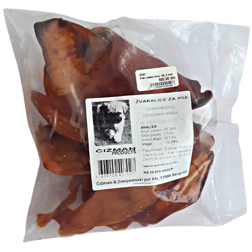 ZVAKALICA za pse susene Svinjske Usi, 5 kom, ca. 260g