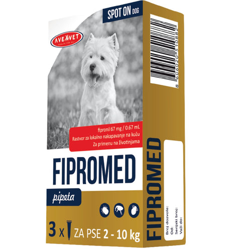 FIPROMED Ampula SpotOn za pse 2-10kg / 0,67ml
