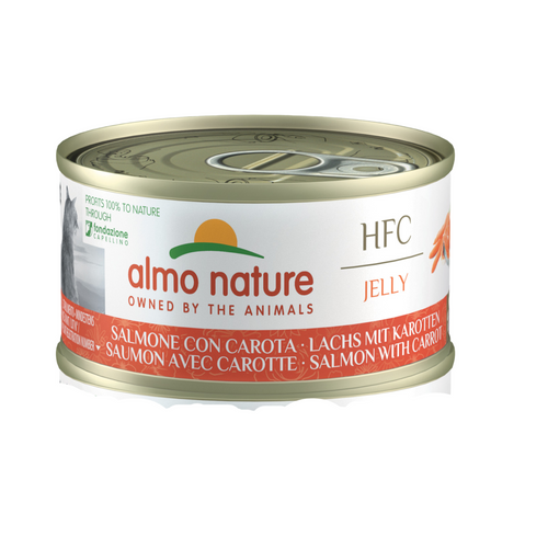 OUTLET ALMO NATURE HFC Jelly konzerva za mačke, s lososom i šargarepom, 70g