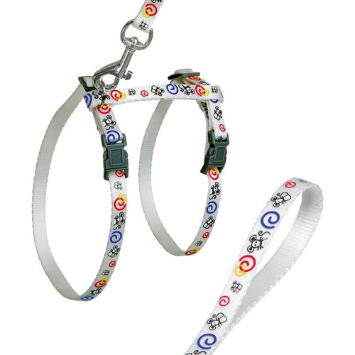 FLAMINGO Am sa povodnikom za macice KITTEN AS motiv Mis Beli 10mm/116cm