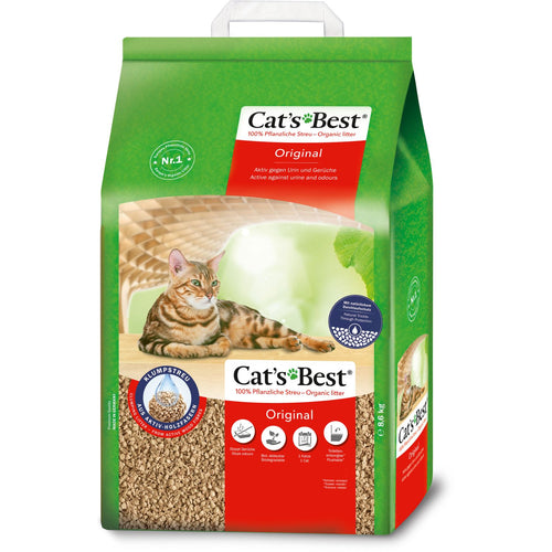 CATS BEST Original grudvajuci biljni posip za macke, bez mirisa, 8,6kg/20L