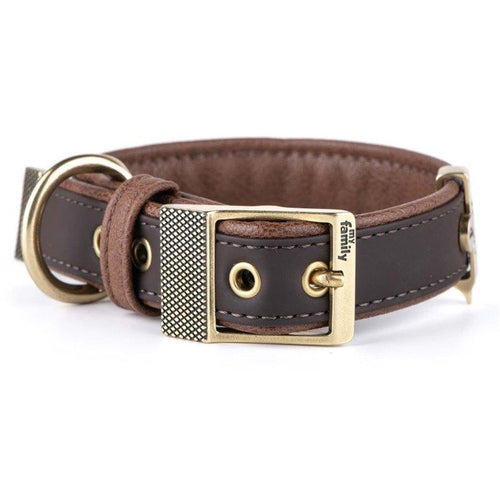 OUTLET MYFAMILY Ogrlica za pse, od eko koze Bilbao, Crvena 1,6cm/22-30cm