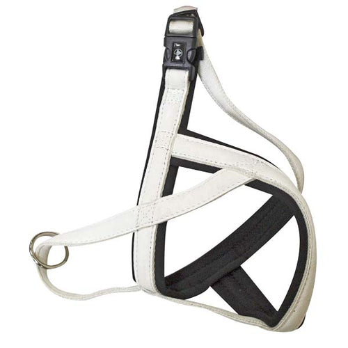 OUTLET CROCI Am za pse MyLord Swedish, od eko koze Beli, 30-50cm/25mm