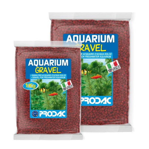 PRODAC Sljunak za akvarijume kvarcni, crveni  2-3mm/2,5kg