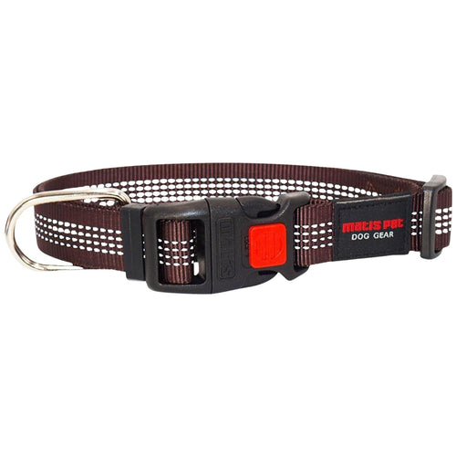 MATIS Ogrlica za pse sa plasticnom kopcom S/Klik CityStyle Braon 2cm/30-40cm