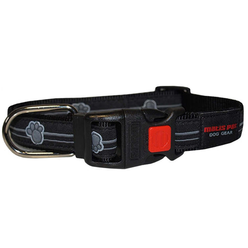 OUTLET MATIS Ogrlica za pse sa plast kopcom MatisDesign Crna Sapa 1,5cm/30-43cm
