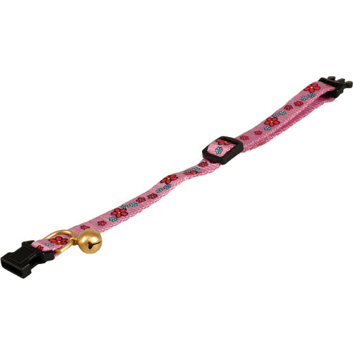 OUTLET FLAMINGO Ogrlica za macke ArtSportiv Cvetna sa zvoncicem Roze 10mm/30cm