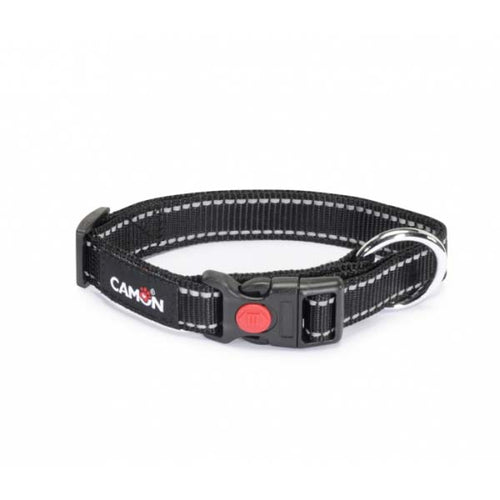 CAMON Ogrlica za pse Low Tension Reflex Crna, 20mm/33-53cm