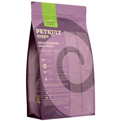 PETKULT Sensitive, jagnjetina Low Calorie, Adult&Senior Small