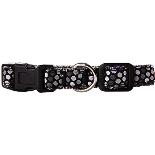 OUTLET PAWISE Ogrlica za pse Crna s tufnama, Medium 20mm/35-50cm