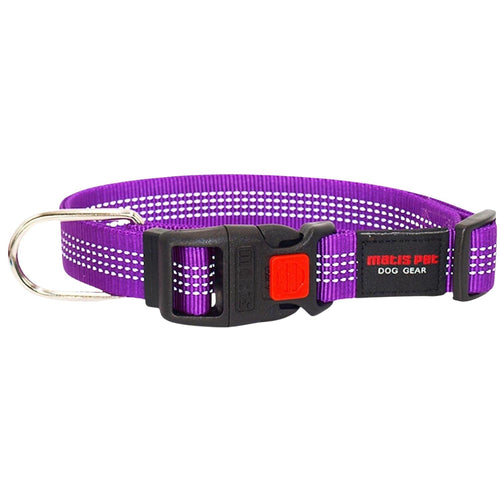 MATIS Ogrlica za pse sa plasticnom kopcom S/Klik CityStyle Ljubica 2,5cm/38-52cm