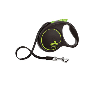 FLEXI Povodac za pse sa regulacijom Black design sa trakom  5m/ do 25kg,
