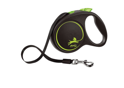 FLEXI Povodac za pse sa regulacijom Black design sa trakom  5m/ do 25kg,