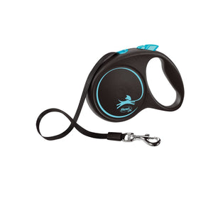 FLEXI Povodac za pse sa regulacijom Black design sa trakom  5m/ do 25kg,