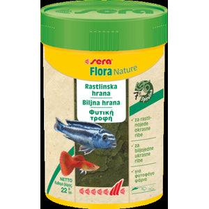 SERA Flora Nature Veggie hrana za ukrasne ribice biljojede u listićima 22g/100ml