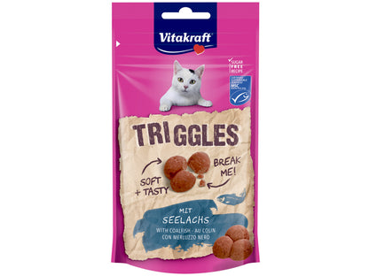 VITAKRAFT Triggles, mekana poslastica s lososom, za mačke, 40g