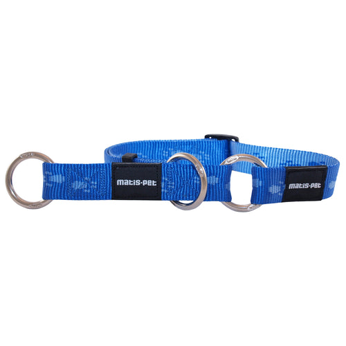 MATIS Poluzatezna ogrlica za pse MatisDesign Crvena Kost 2,5cm/45-65cm
