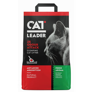 CAT LEADER Posip za mačke grudvajući Clumping 2xOdour Attack Fresh, 5kg
