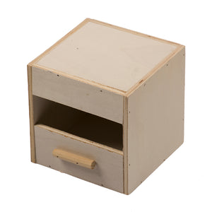 OUTLET DUVO+ Gnezdo za ptice Exotiques drveno, 1/3 otvoreno, 12,5x12x12,5cm