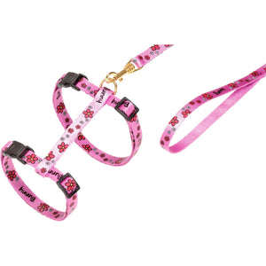 FLAMINGO Am sa povodnikom za mačke ArtSportiv Flower Roze 10mm/110cm