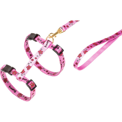 FLAMINGO Am sa povodnikom za mačke ArtSportiv Flower Roze 10mm/110cm