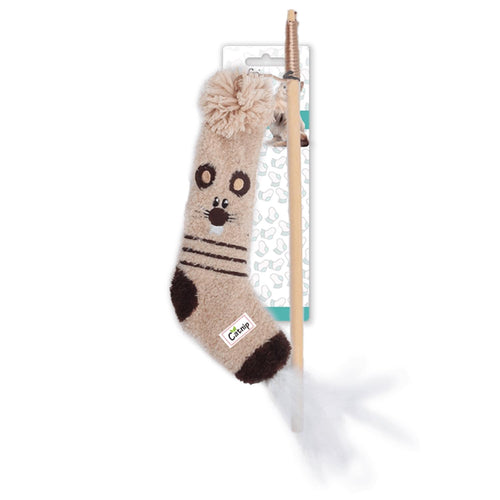 ALL4PAWS Socks Igračka za mačke Mahalica Miš, Braon, 122cm