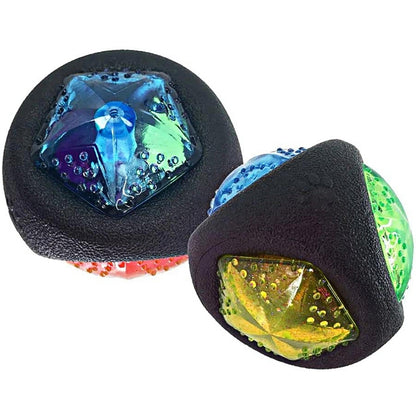 PAWISE Igračka za pse Lopta Diamond Day&Night,7,5cm